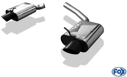 Audi A5 (B8/B81) Rieger ESD, links, rechts, 4 Zyl., mit Y-Adapter 1,8 TFSI 118/125 KW, 2,0 TDI 105/110/125/130 KW für RIEGER-Heckeinsatz, links, rechts, Sonderendrohr 115x85 scharfkantig, mit Y-Adapter