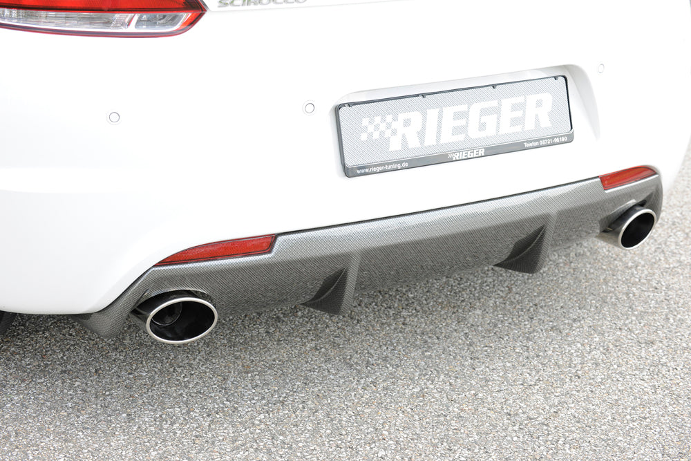 VW Scirocco R (13) Bull-X Auspuffanlage 1xli./re. VW Scirocco R (13) Art-Nr. HGAGAVAG02-4  mit  HGERO12694 links, rechts, 1x126x94mm, seitlich abgeschrägt, für RIEGER-Heckeinsatz, Edelstahl, 
inkl. Montagezubehör, Gutachten