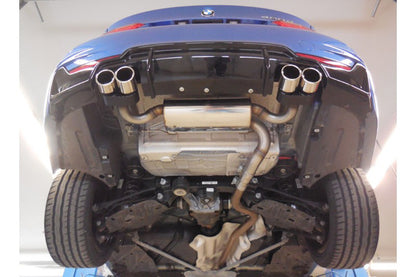 BMW 4er F32  (3C) Rieger ESD BMW 4er F32/F33, 420d 135kW, 435i-Optik 4x80mm, rund, eingerollt, 15° schräg, (Typ 16) links, rechts, 4x80mm, für RIEGER-Heckeinsatz, Edelstahl, für Fzg. mit M-Technik, 
inkl. Montagezubehör, ABE