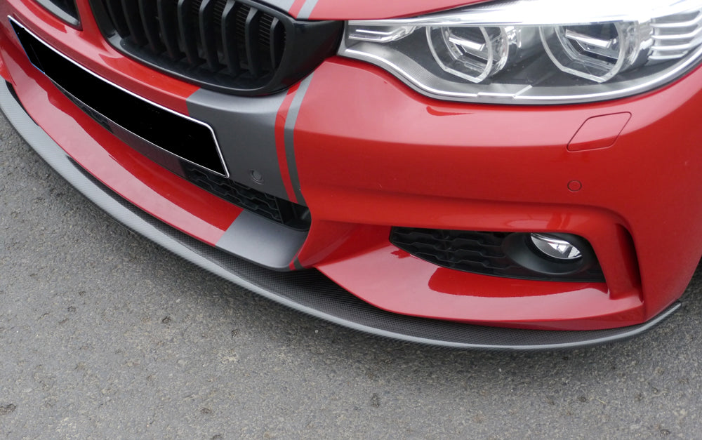 BMW 4er F32  (3C) Carbon Spoilerschwert für BMW 4er F32/F33/F36 nur für orig. M-Paket Frontschürze Carbon, für Fzg. mit M-Technik, 
inkl. Montagezubehör, Gutachten