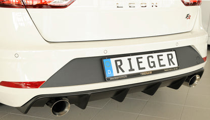Seat Leon (5F) Friedrich Gruppe A Duplex-Anlage li/re, je 1x100mm Frontantrieb - 2.0l TDI 135kW links, rechts, 1x100mm, abgeschrägt, breite Kante (Typ 51), Edelstahl, 
inkl. Montagezubehör, Gutachten