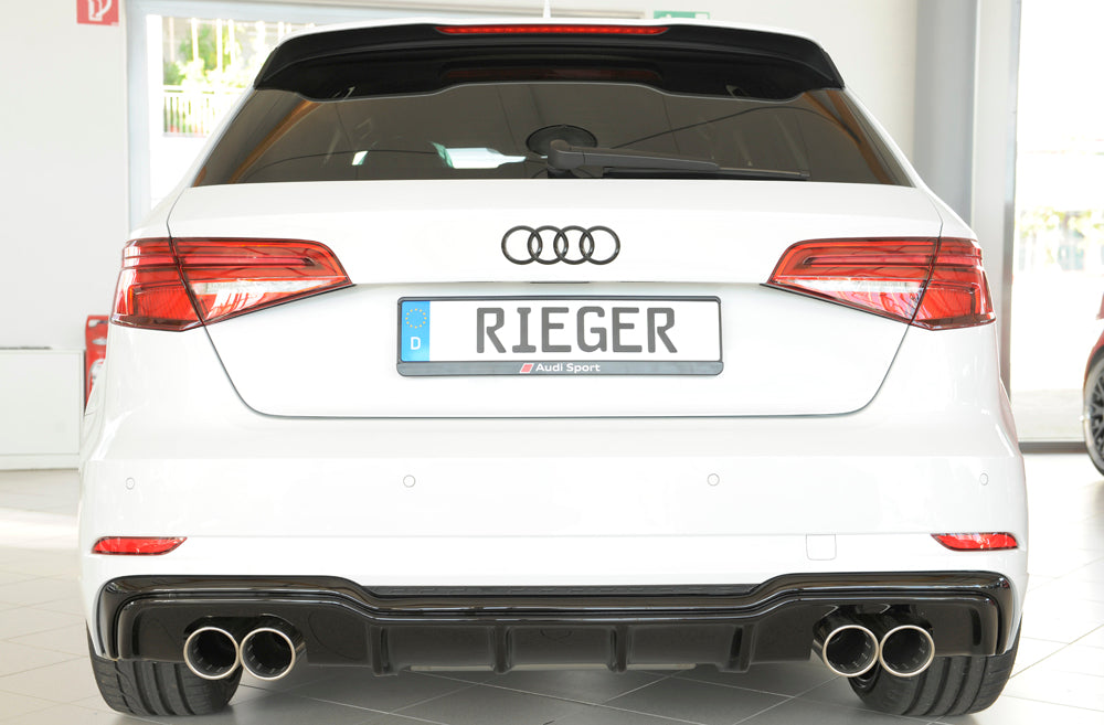 Friedrich Duplex-Sportendschalldämpfer 4x90mm Audi A3 (8V) 3-Türer Schrägheck, ab Bj. 08/2012 2WD (Frontantrieb) 
1.4l TFSI 90/92/103/110kW
1.8l TFSI 132kW
2.0l TDI 110/135kW,