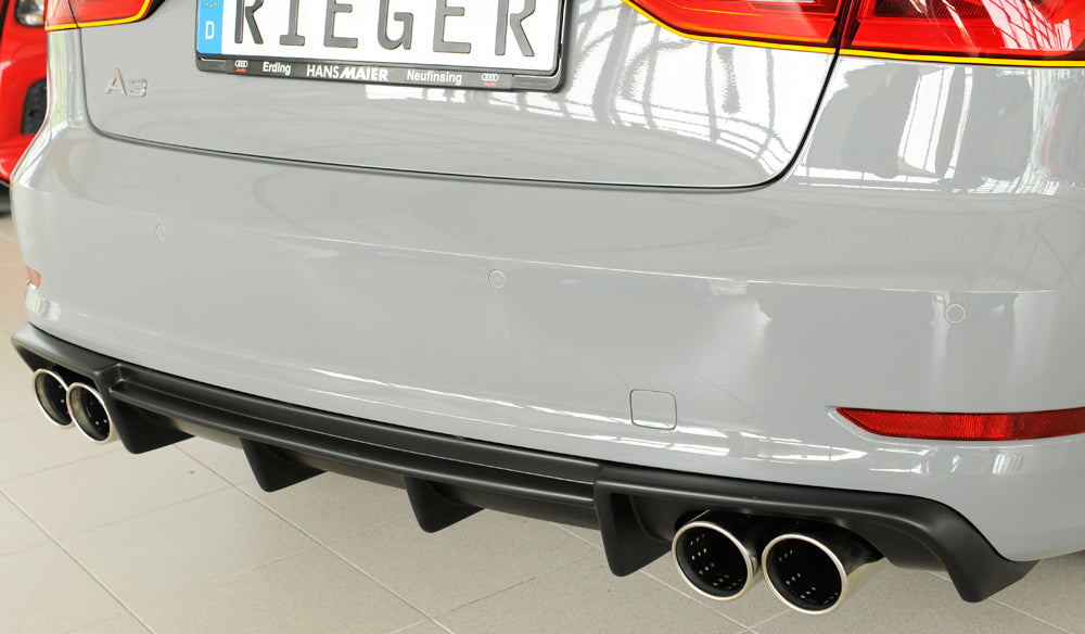 Friedrich Duplex-Sportendschalldämpfer 4x90mm Audi A3 (8V) Limousine, ab Bj. 2013 2WD (Frontantrieb) 
1.4l TFSI 90/92/103/110kW
1.8l TFSI 132kW
2.0l TDI 110/135kW,