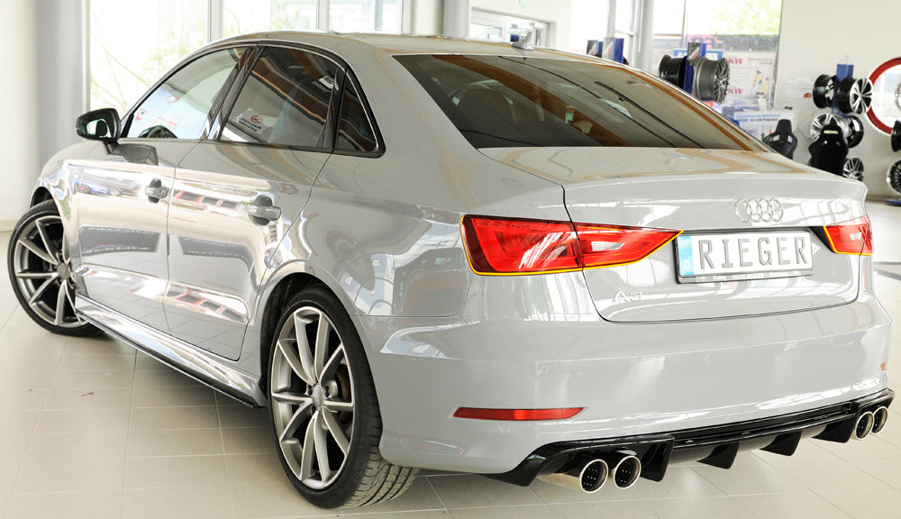 Friedrich Duplex-Sportendschalldämpfer 4x90mm Audi A3 (8V) Limousine, ab Bj. 2013 2WD (Frontantrieb) 
1.4l TFSI 90/92/103/110kW
1.8l TFSI 132kW
2.0l TDI 110/135kW,
