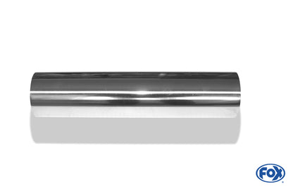 FOX Anschweißendrohr Typ 11 Ø 70 mm / Gesamtlänge: 300 mm  - rund / uneingerollt / gerade / mit Absorber (Innendurchmesser 40mm - Länge: 150mm)