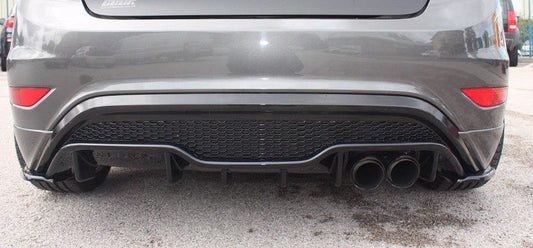 Diffusor Heck Ansatz für Ford Fiesta ST Mk7 FL schwarz Hochglanz
