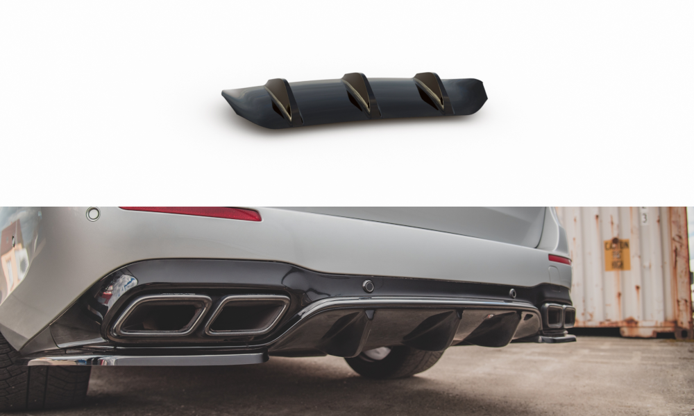 Diffusor Heck Ansatz für Mercedes-Benz E63 AMG Kombi/Limousine S213/W213 Carbon Look