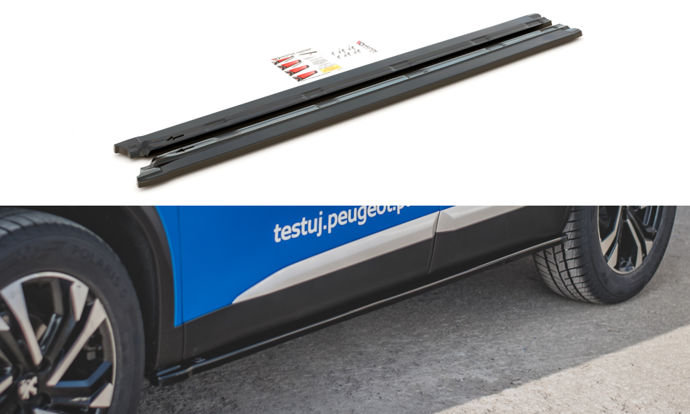 Seitenschweller Ansatz für Peugeot 2008 Mk2 Carbon Look