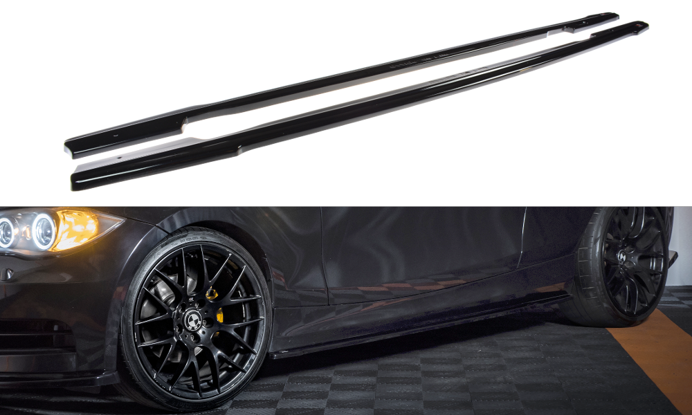 Seitenschweller Ansatz für BMW 1er E81/ E87 FACELIFT Carbon Look