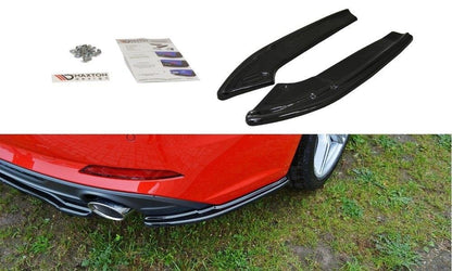 Heck Ansatz Flaps Diffusor für Audi A5 F5 S-Line Carbon Look