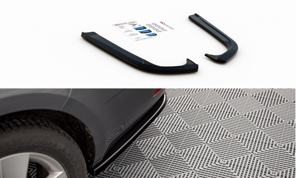 Heck Ansatz Flaps Diffusor für Skoda Octavia Mk3 Facelift Carbon Look