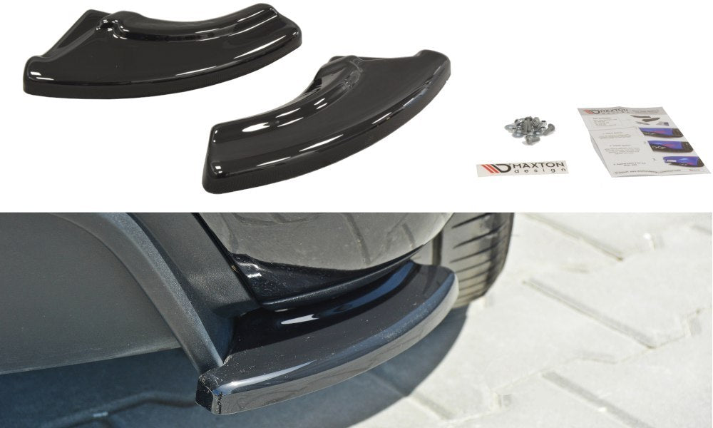 Heck Ansatz Flaps Diffusor passend für passend für Fiat Punto Evo Abarth Carbon Look Carbon Look