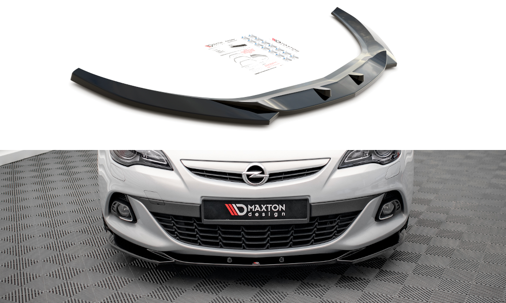 Front Ansatz V.1 für Opel Astra GTC OPC-Line J schwarz Hochglanz
