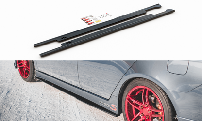 Seitenschweller Ansatz für V.2 für Honda Accord Mk7 Type-S schwarz matt