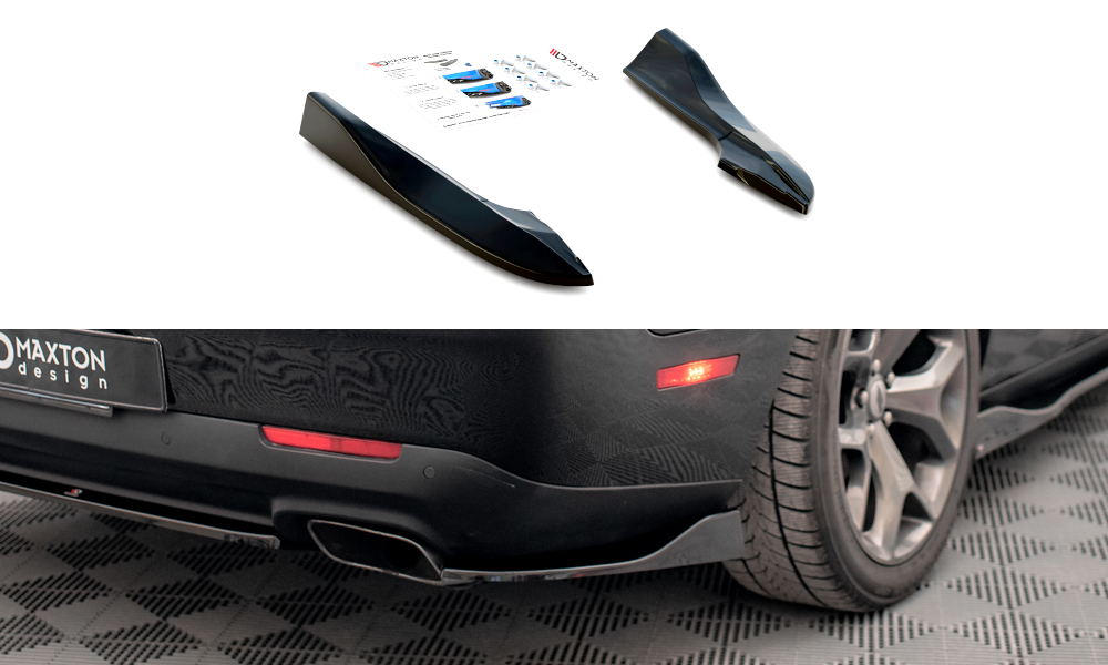Heck Ansatz Flaps Diffusor für Dodge Challenger RT Mk3 Facelift Carbon Look