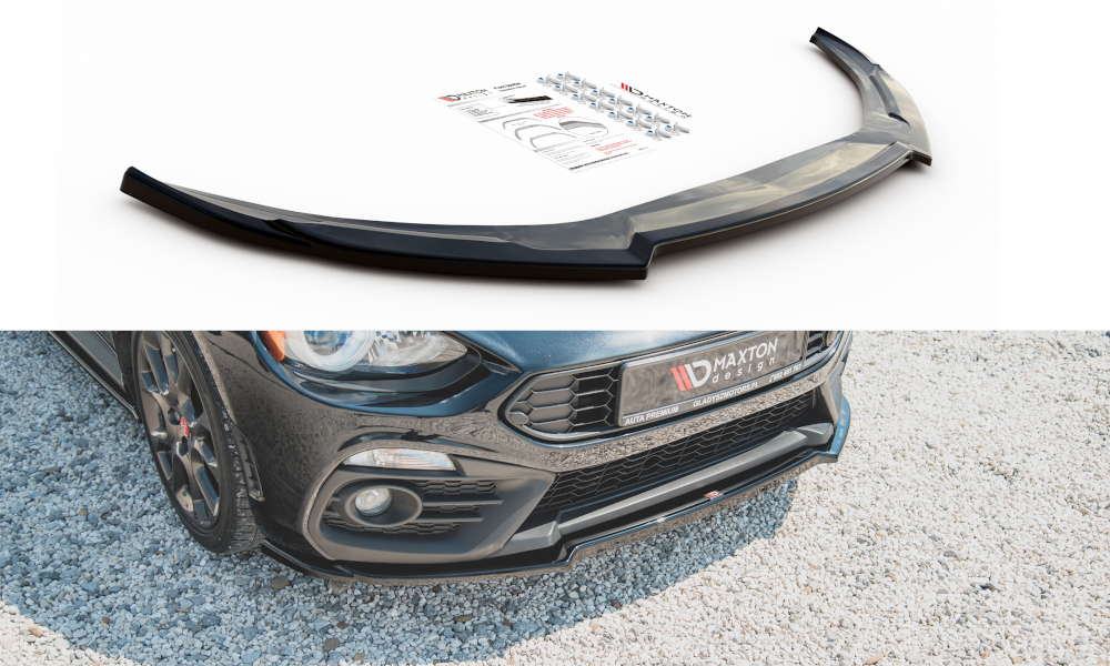 Front Ansatz für Fiat 124 Spider Abarth schwarz Hochglanz