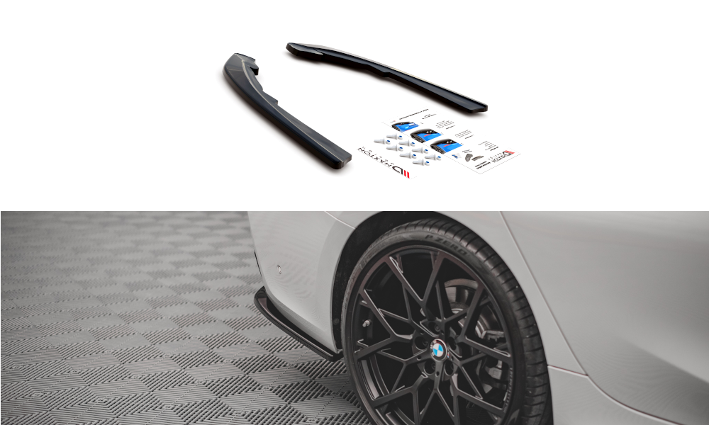 Heck Ansatz Flaps Diffusor für BMW 3er G20 / G21 schwarz Hochglanz