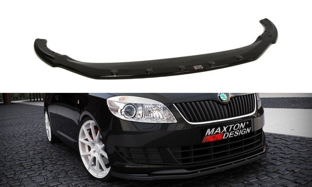 Front Ansatz für SKODA FABIA II Facelift, Serie schwarz matt
