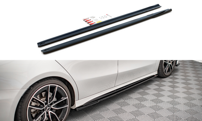 Seitenschweller Ansatz für V.2 für  Mercedes A35 AMG / AMG-Line W177  schwarz matt