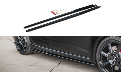 Seitenschweller Ansatz für V.2 für Audi RS3 8V Sportback Facelift schwarz matt