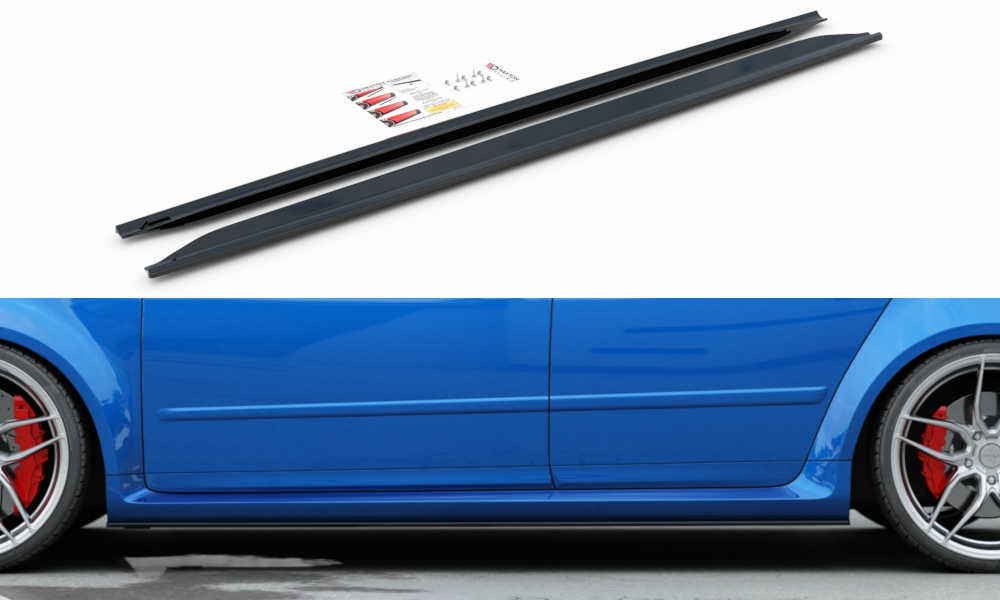 Seitenschweller Ansatz für Audi RS4 B7 schwarz Hochglanz – Oldtimer Thimm