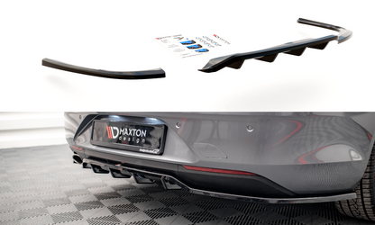 Mittlerer Diffusor Heck Ansatz DTM Look für Opel Insignia Mk2 schwarz matt