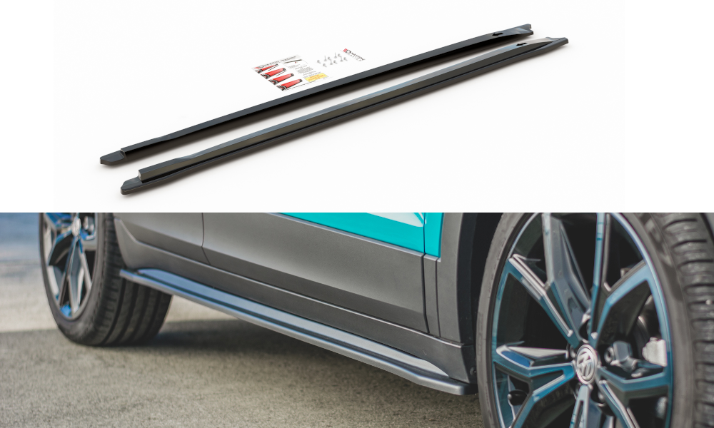 Seitenschweller Ansatz für Volkswagen T-Cross Carbon Look