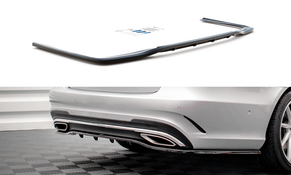 Mittlerer Diffusor Heck Ansatz DTM Look für Mercedes-Benz E AMG-Line Limousine W212 Facelift Carbon Look