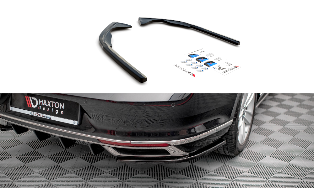 Heck Ansatz Flaps Diffusor für Volkswagen Passat B8 Facelift Carbon Look