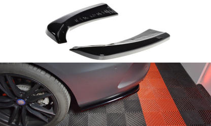 Heck Ansatz Flaps Diffusor für MERCEDES- BENZ C-KLASSE W205 COUPE AMG-LINE schwarz Hochglanz