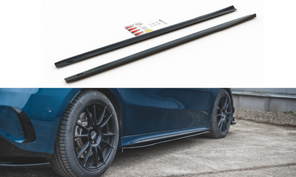 Seitenschweller Ansatz für V.1 für  Mercedes A35 AMG / AMG-Line W177  Carbon Look