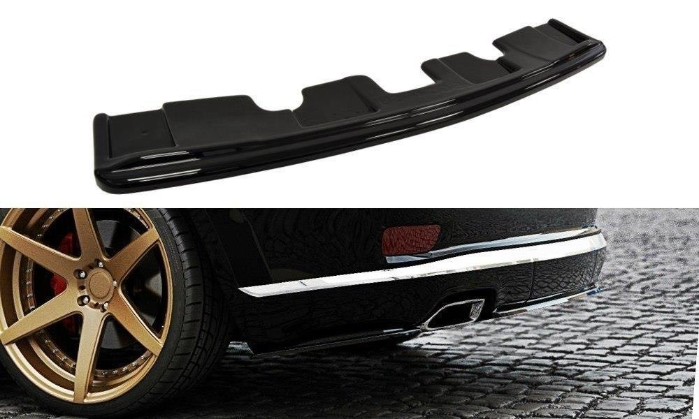 Mittlerer Diffusor Heck Ansatz für Jeep Grand Cherokee WK2 Summit Facelift  schwarz matt