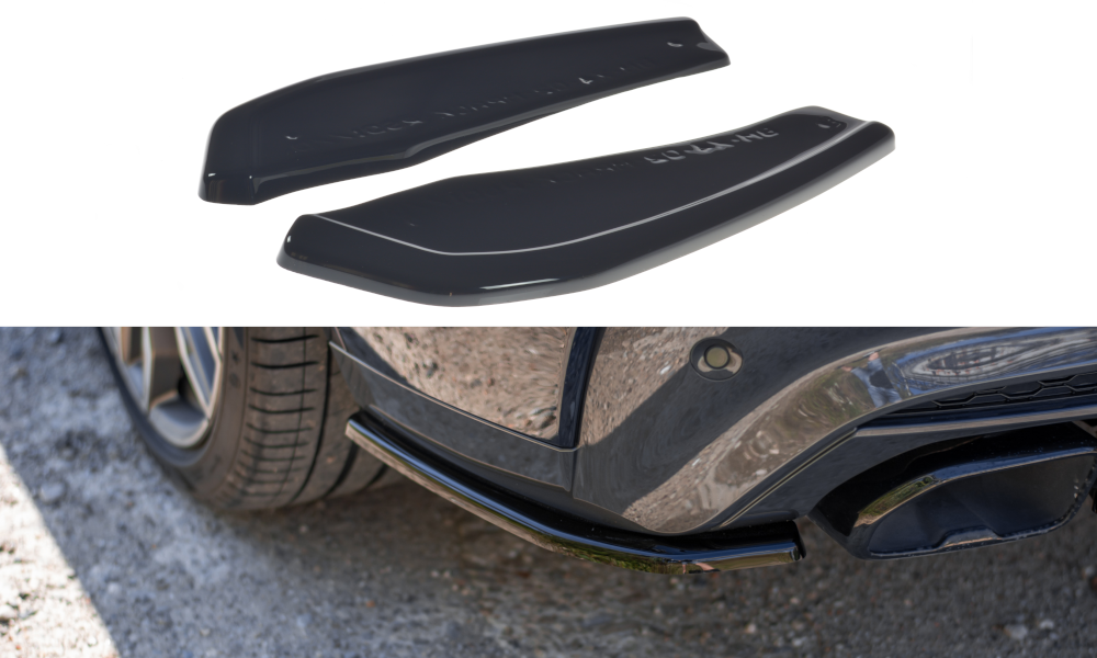 Heck Ansatz Flaps Diffusor für BMW X4 M-Paket G02 Carbon Look