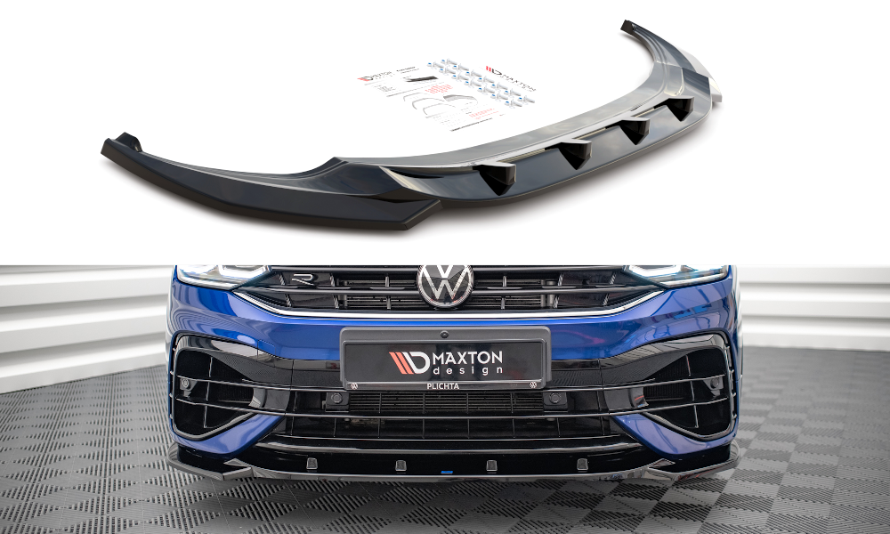 Front Ansatz V.3 für Volkswagen Tiguan R / R-Line Mk2 Facelift schwarz matt