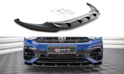 Front Ansatz V.3 für Volkswagen Tiguan R / R-Line Mk2 Facelift schwarz Hochglanz