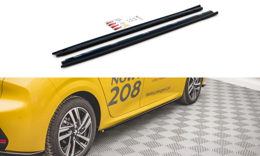 Seitenschweller Ansatz für Peugeot 208 Mk2 Carbon Look