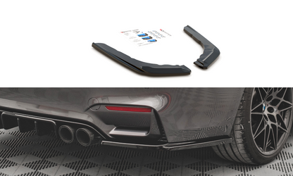 Heck Ansatz Flaps Diffusor V.2 für BMW M4 F82 schwarz Hochglanz