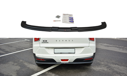Mittlerer Diffusor Heck Ansatz für SSANGYONG TIVOLI schwarz Hochglanz
