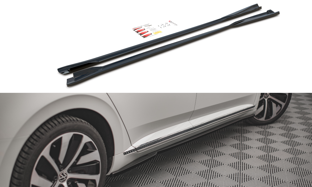 Seitenschweller Ansatz für Volkswagen Arteon R/ R-Line Facelift Carbon Look