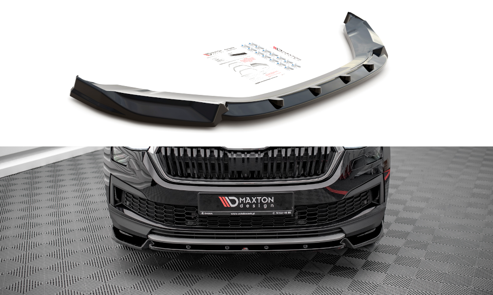Front Ansatz V.1 für Skoda Kodiaq Mk1 Facelift schwarz Hochglanz