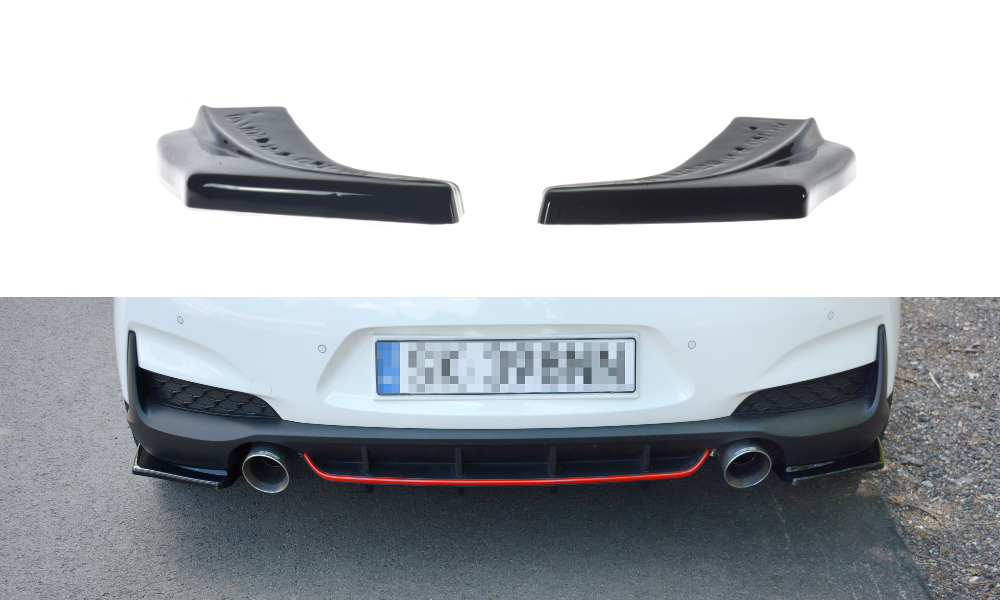 Heck Ansatz Flaps Diffusor für HYUNDAI I30 Mk3 N  schwarz Hochglanz