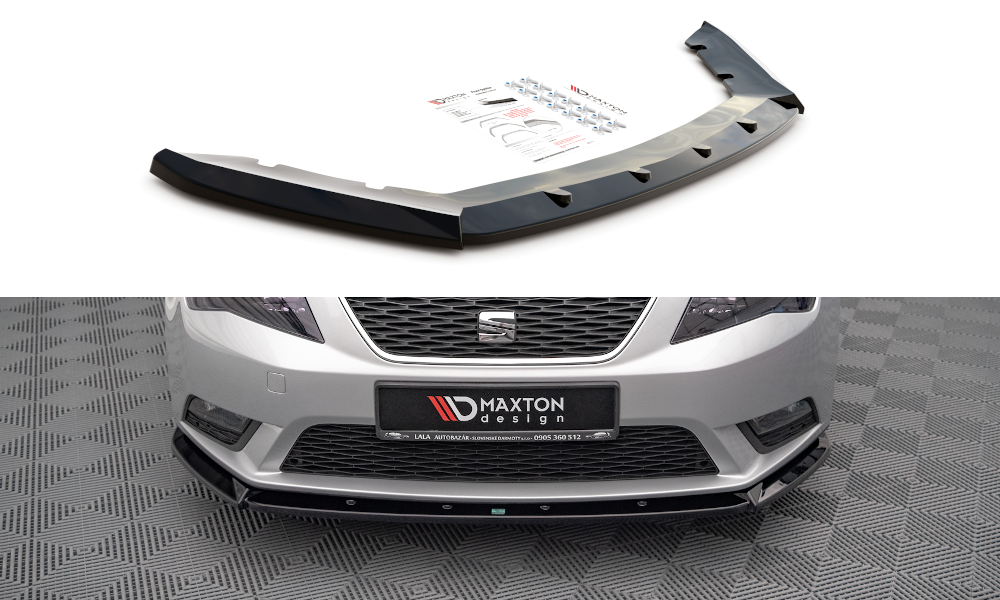 Front Ansatz V.1 für Seat Leon Mk3 schwarz Hochglanz