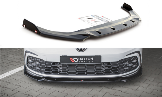 Front Ansatz +Flaps für V.2 Volkswagen Golf 8 GTI