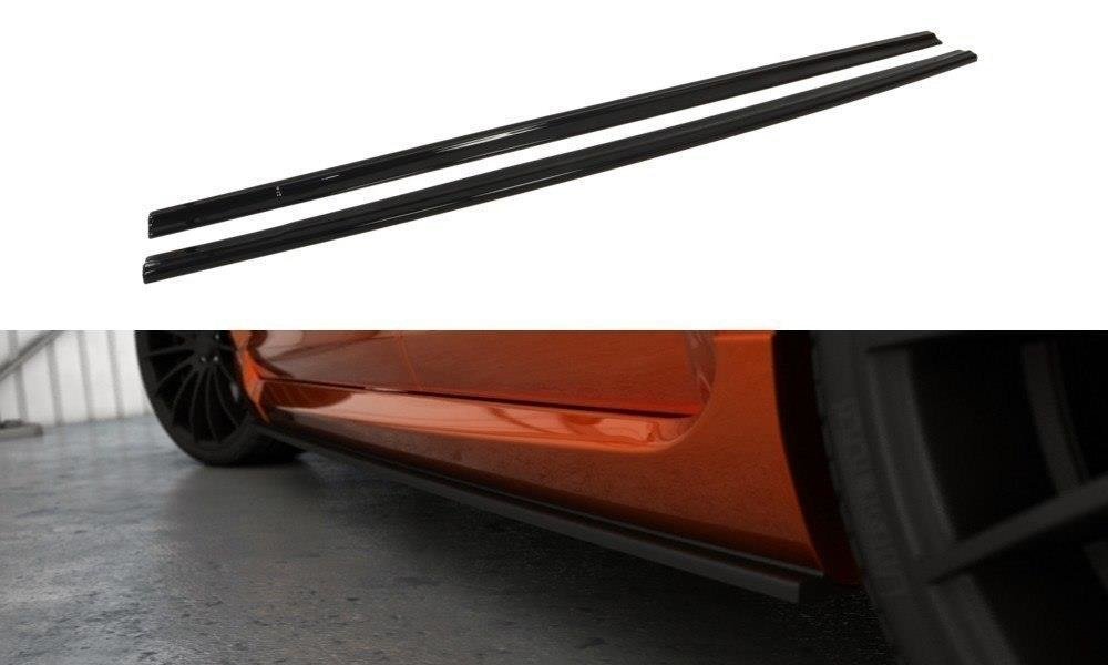 Seitenschweller Ansatz für Ford Focus ST Mk2 FL schwarz Hochglanz