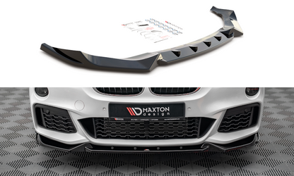 Front Ansatz V.2 für BMW X1 M-Paket F48 schwarz Hochglanz