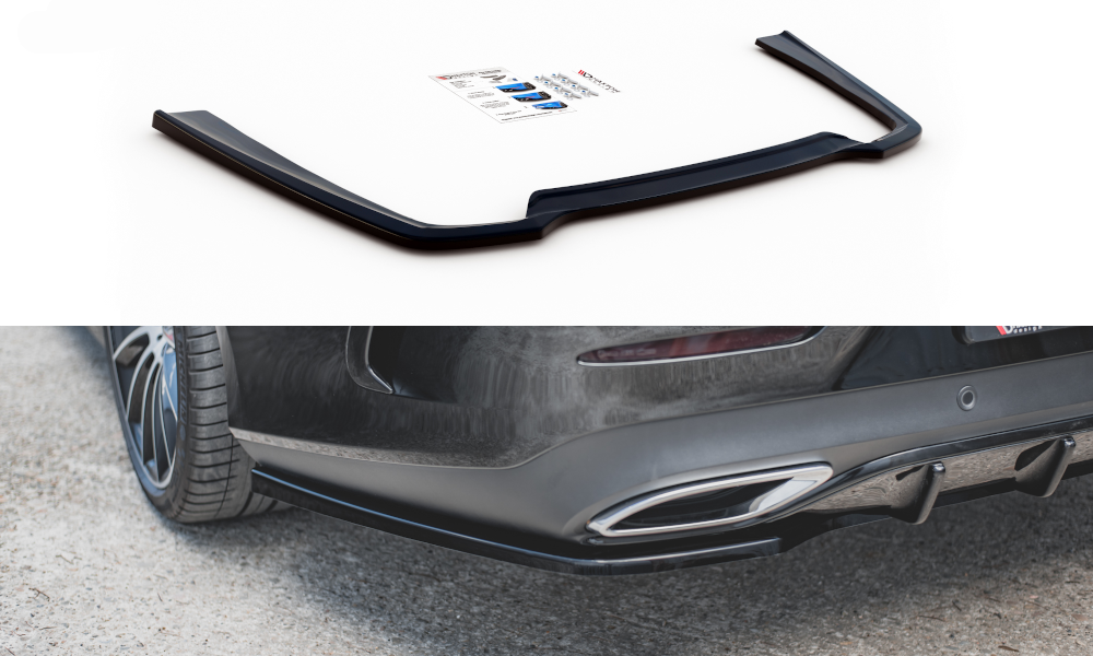 Mittlerer Diffusor Heck Ansatz für Mercedes-Benz CLS AMG-Line C257 schwarz Hochglanz