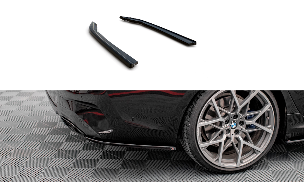 Heck Ansatz Flaps Diffusor V.4 für BMW 3er M-Paket G20 / G21 schwarz matt
