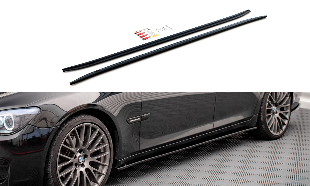 Seitenschweller Ansatz für BMW 7 M-Paket F01 schwarz Hochglanz