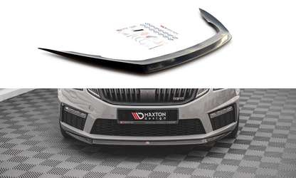 Front Ansatz V.1 für Skoda Octavia RS Mk3 Facelift schwarz matt