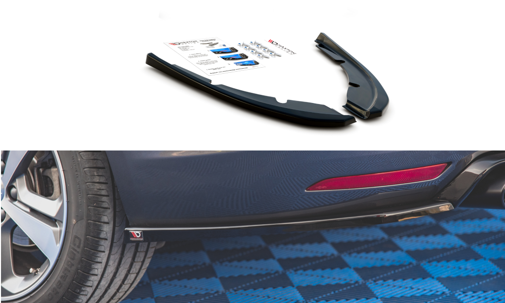 Heck Ansatz Flaps Diffusor V.2 für Peugeot 308 SW Mk2 Facelift schwarz Hochglanz
